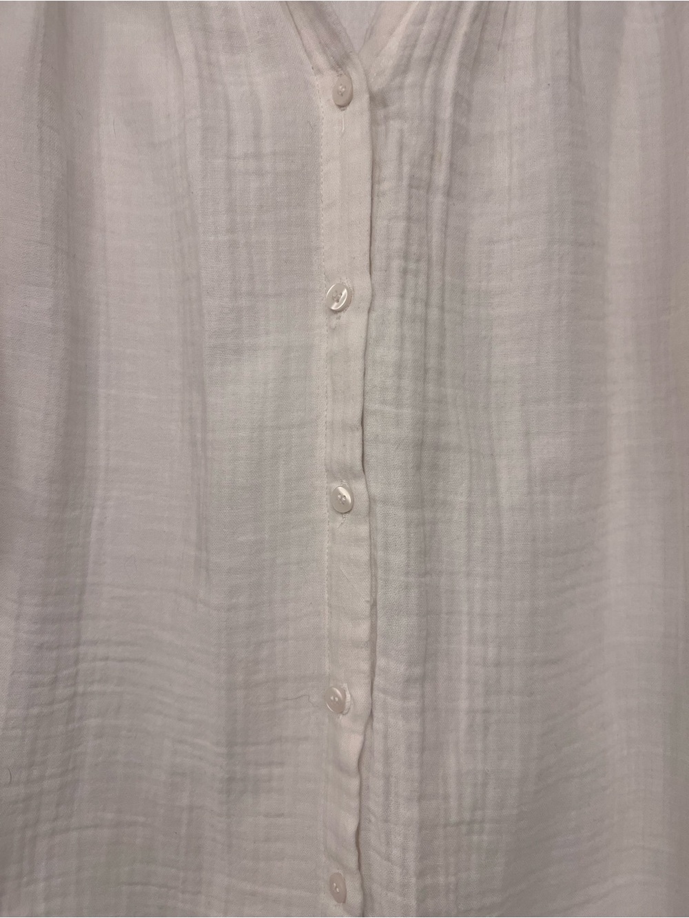 GAP White Ruffled Collar Button-Front Blouse - Picture 2 of 5